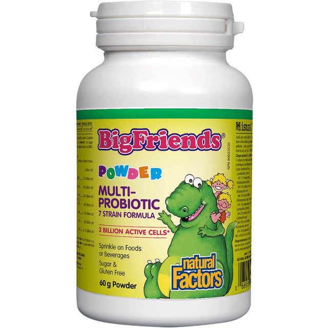 Natural Factors Big Friends Multi Probiotic Powder, 3 Billion Active Cells, 60 Gm - Natural Factors