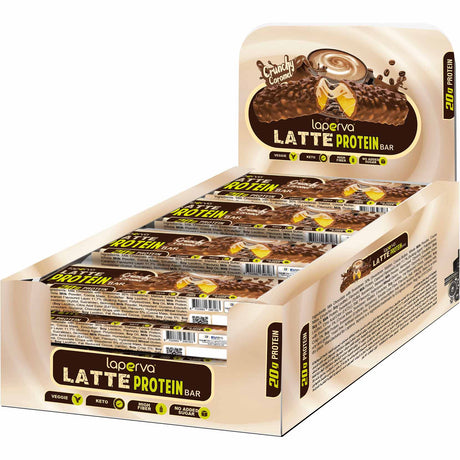 Box of 12 Bars, Laperva Latte Protein Bar, Crunchy Caramel - Laperva