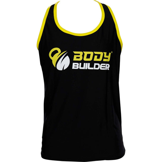 Premium Body Builder T-Shirt, 2XL, Black & Yellow - Body Builder