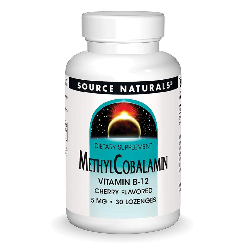 Source Naturals Vitamin B-12 Methylcobalamin, 5 mg, 30 Lozenges - Source Naturals