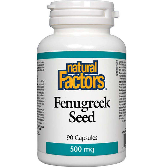 Natural Factors Fenugreek Seed, 500 mg, 90 Capsules - Natural Factors