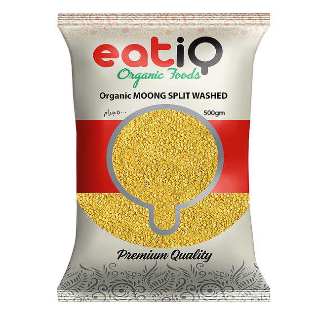 Eatiq Organic Foods Moong Split Washed, 500 Gm Organic - Eatiq Organic Food