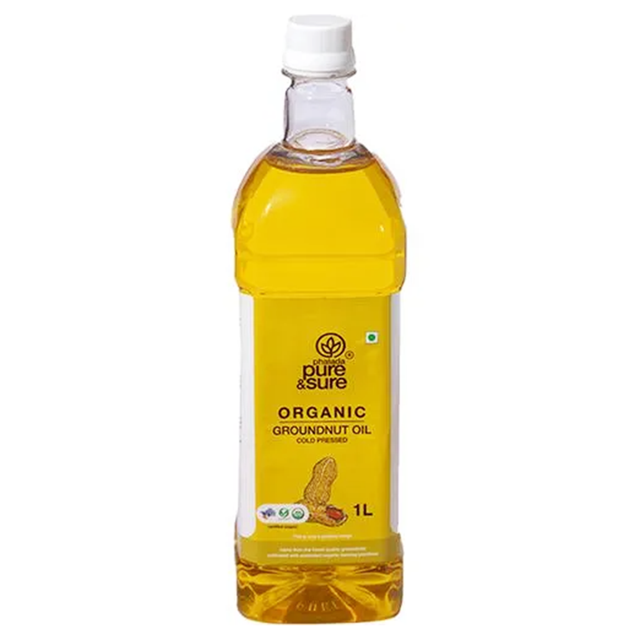 Organic Pure & Sure Groundnut Oil, 1 L - Pure & Sure