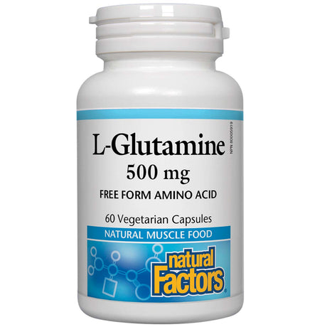 Natural Factors L-Glutamine, 500 mg, Veggie Capsules (60) - Natural Factors