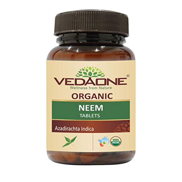 Organic Neem Tablets, 750 mg, 60 (Vedaone) - Vedaone