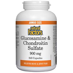 Glucosamine & Chondroitin Sulfate, 900 mg, 240 Capsules - Natural Factors - Natural Factors