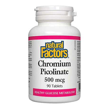 Chromium Picolinate, 500 mcg, 90 Tablets - Natural Factors - Natural Factors