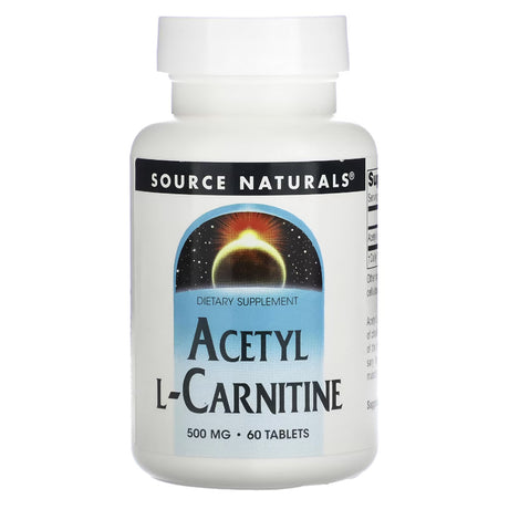 Source Naturals Acetyl-L-Carnitine, 500 mg, 60 Tablets - Source Naturals