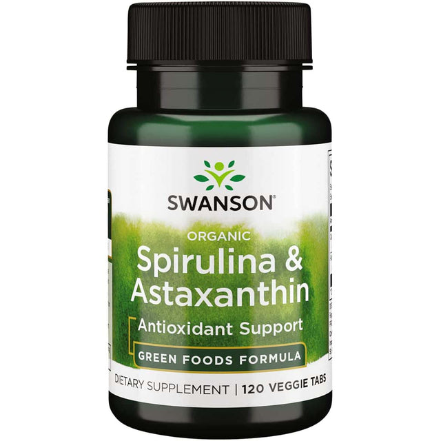 Swanson Astaxanthin Spirulina, 120 Veggie Tablets - Swanson