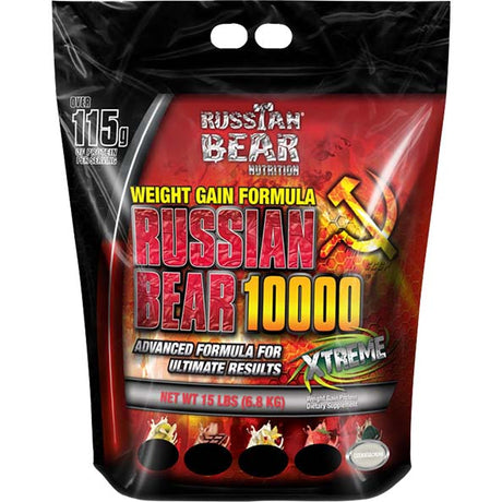 Russian Bear 10000 Weight Gainer, Cookies and Cream, 15 Lb - Russian Bear