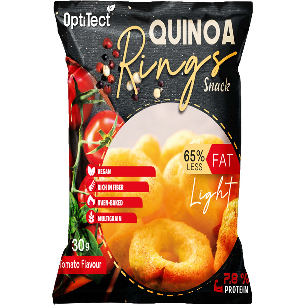 Tomato Quinoa Rings Snack, 30 Gm (Optitect) - Optitect