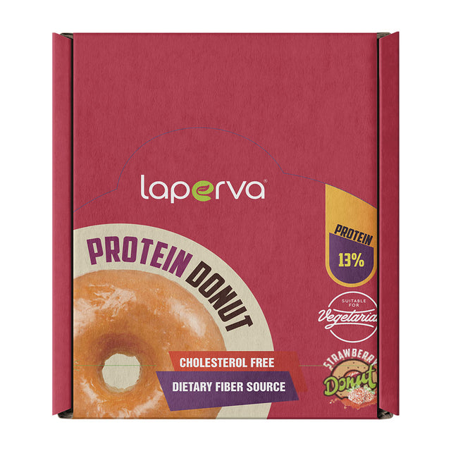 Box of 20 Pieces, Laperva Protein Donut, Strawberry - Laperva