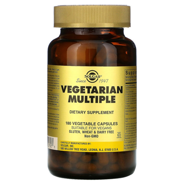 Solgar Vegetarian Multiple, 180 Capsules (Vegetable) - Solgar