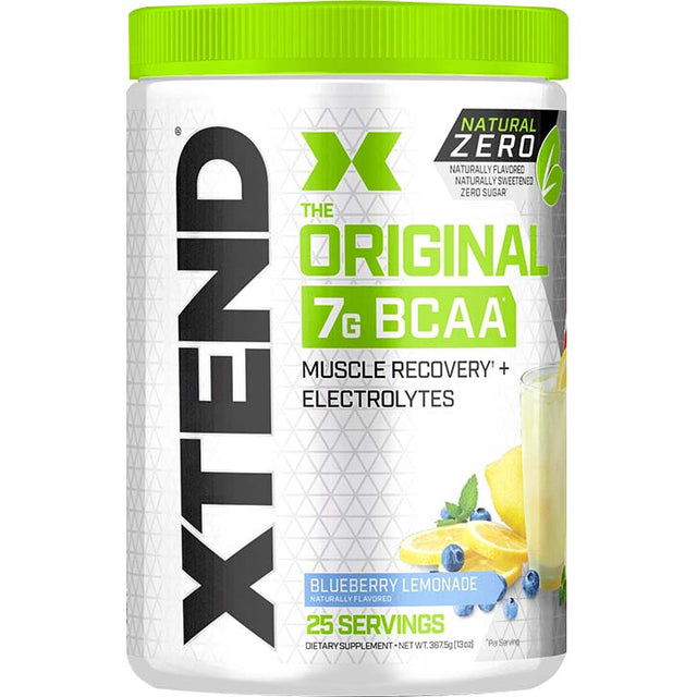 Xtend Natural Zero BCAAs, Blueberry Lemonade (25) - Xtend