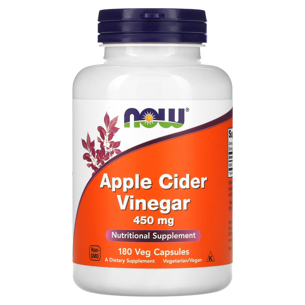 Apple Cider, 450 mg, 180 Veggie Capsules - Now