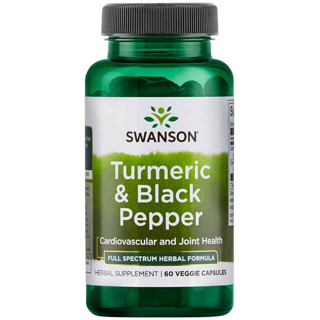 Turmeric and Black Pepper Veggie Capsules, 60 - Swanson - Swanson