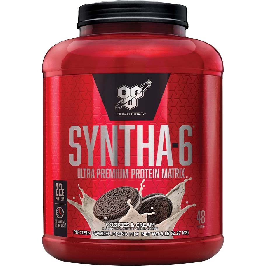 BSN Syntha-6 Whey Protein, 5 LB, Cookies and Cream - BSN