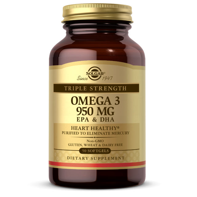 Triple Strength Omega-3, 950 mg, 50 Softgels - Solgar - Solgar