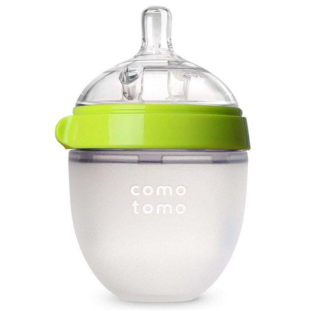 Comotomo Natural Feel Baby Bottle, Single Pack, Green, 150 ML - Comotomo