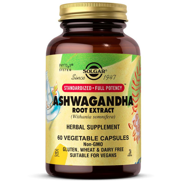 Solgar Ashwagandha Root Extract, 60 Vegetable Capsules - Solgar