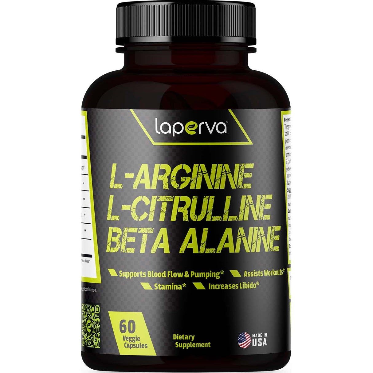 Laperva L-Arginine L-Citrulline Beta-Alanine, 60 Veggie Capsules - Laperva