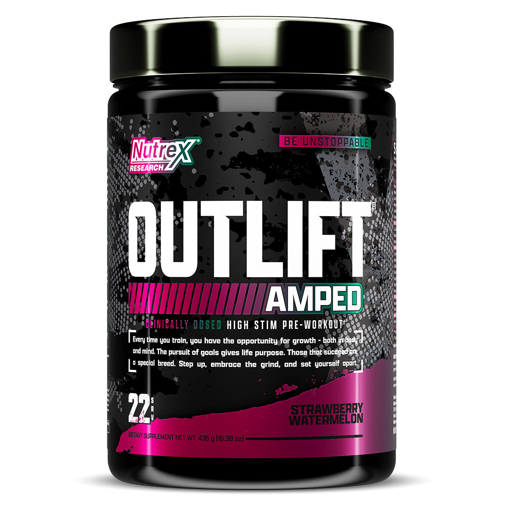 Nutrex Research Outlift Amped, Strawberry Watermelon, 22 Servings - Nutrex Research