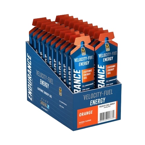 Box of 20 Pieces Applied Nutrition Endurance Isotonic Energy Gel, Orange - Applied Nutrition