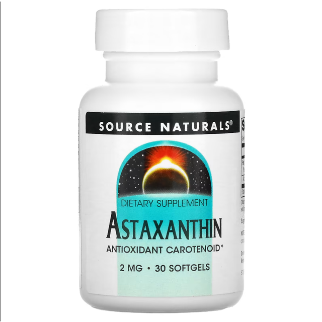 Astaxanthin, 2 mg, 30 Softgels, Source Naturals - Source Naturals