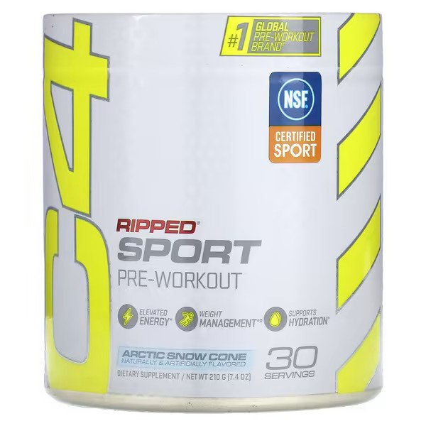 Cellucor C4 Ripped Sport, Arctic Snow Cone, 30 - Cellucor