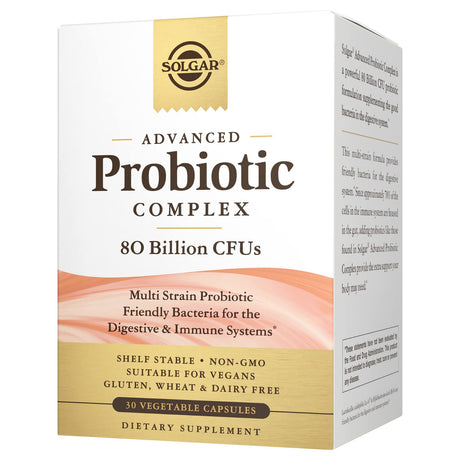 Solgar Advanced Probiotic Complex, 80 Billion CFU, 30 Vegetable Capsules - Solgar