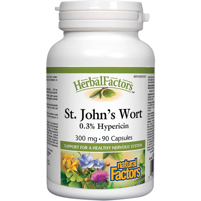 St. John's Wort, 300 mg, 90 Capsules - Natural Factors - Natural Factors