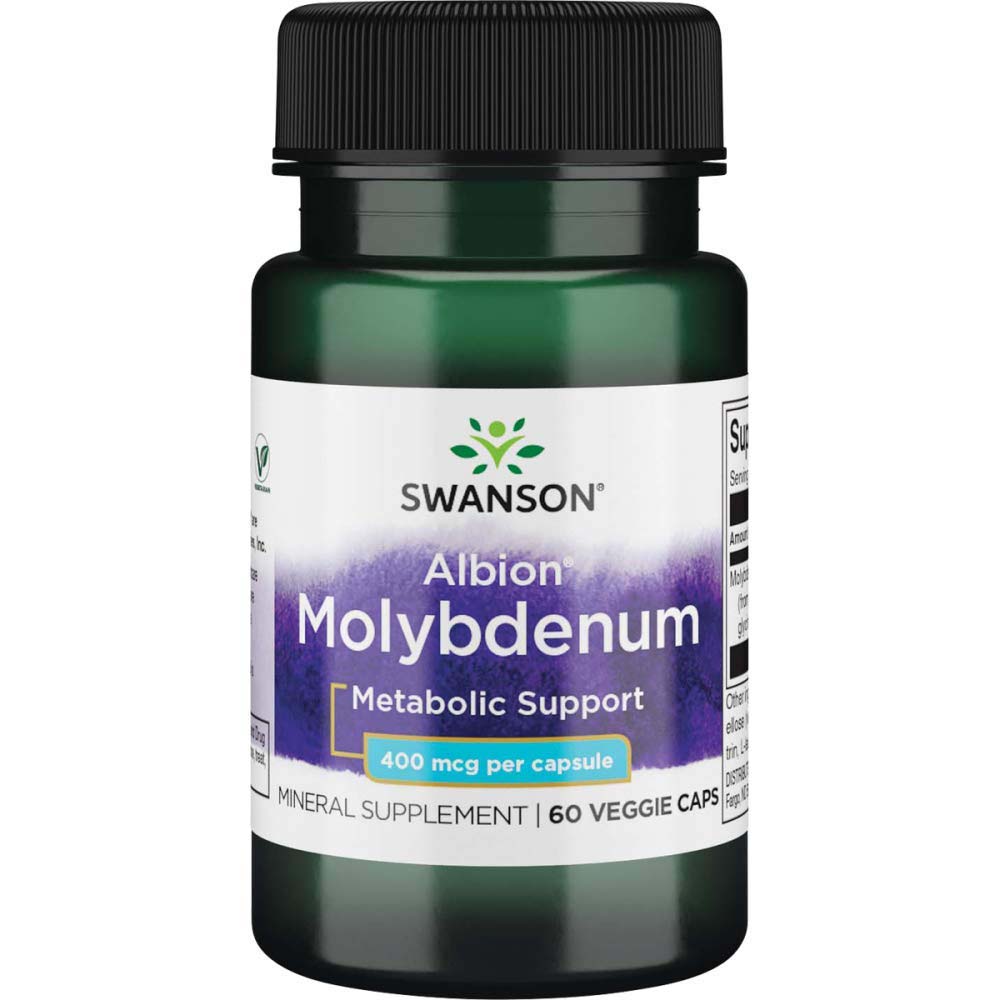 Albion Chelated Molybdenum, 400 mcg, 60 Veggie Capsules (Swanson) - Swanson