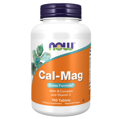 Cal Mag Now Stress Formula, 100 Tablets - Now