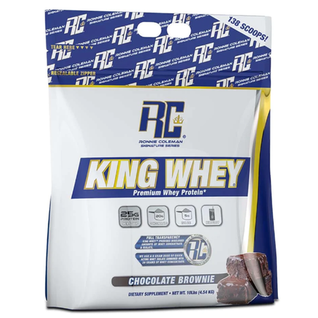 Ronny Coleman King Whey Protein, 10 LB, Chocolate Brownie - Ronnie Coleman