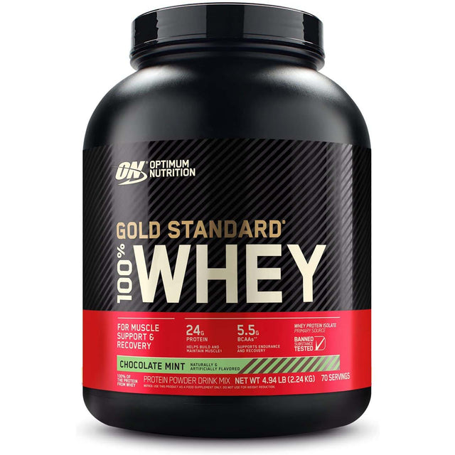 Gold Standard 100% Whey Protein, Chocolate Mint, 5 LB - Optimum Nutrition - Optimum Nutrition