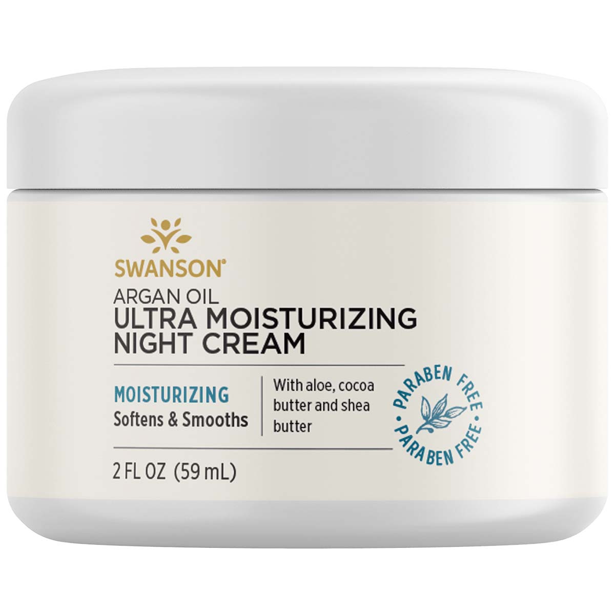 Swanson Ultra Moisturizing Argan Oil Night Cream, 59 ML - Swanson