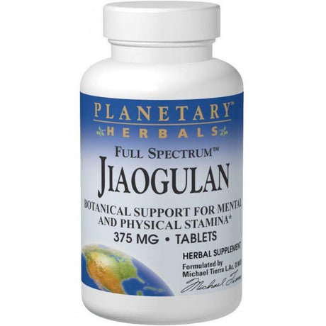 Planetary Herbals Full Spectrum Jiaogulan, 375 mg, 60 Tablets - Planetary Herbals