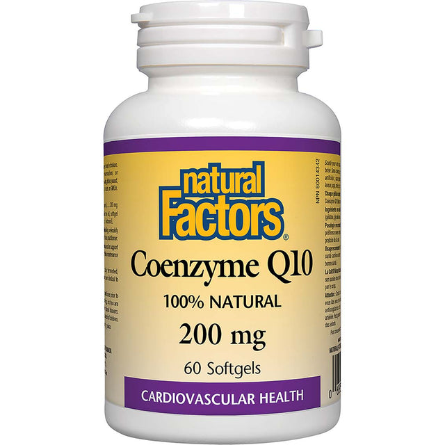 Coenzyme Q10, 200 mg, 60 Softgels - Natural Factors - Natural Factors