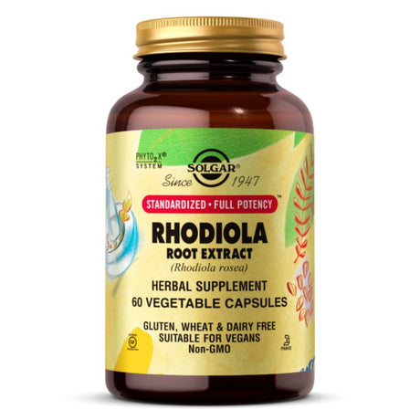 Solgar Rhodiola Root Extract, 60 Vegetable Capsules - Solgar