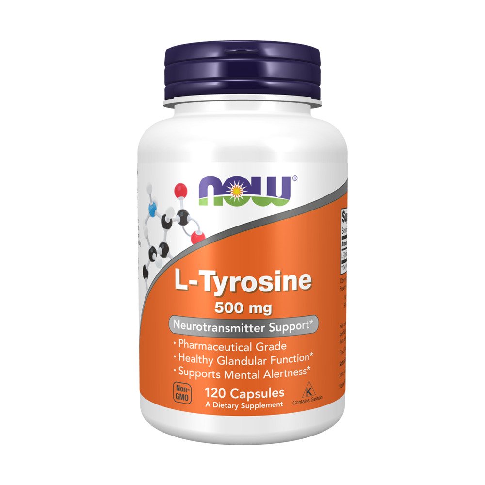 Now L-Tyrosine, 500 mg, 120 Capsules - Now