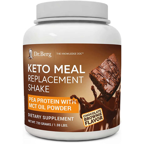 Dr. Berg Chocolate Brownie Keto Meal Replacement, 1.5 LB - Dr. Berg’s