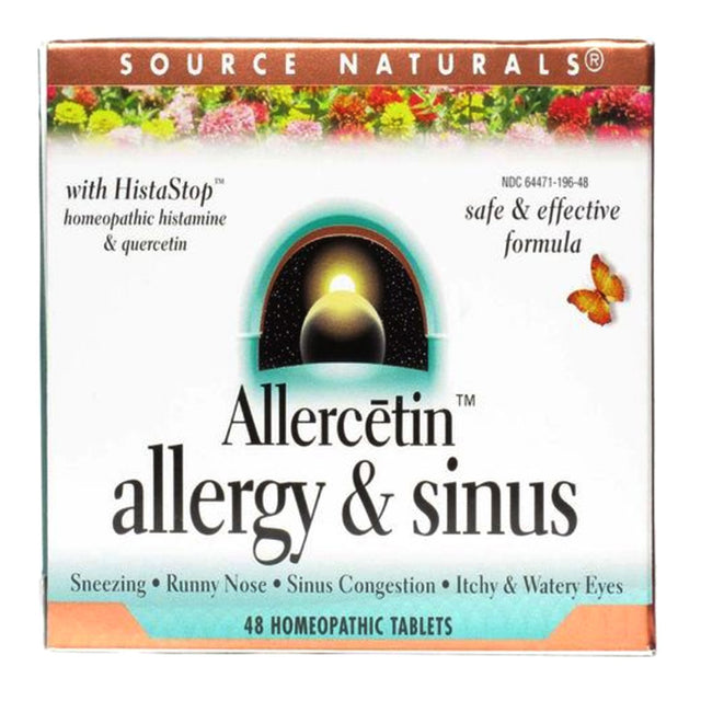 Allercetin Allergy and Sinus, 48 Tablets (Source Naturals) - Source Naturals