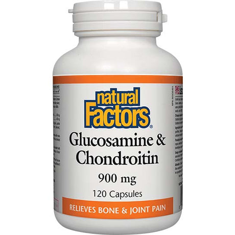 Glucosamine & Chondroitin Sulfate, 900 mg, 120 Capsules - Natural Factors - Natural Factors