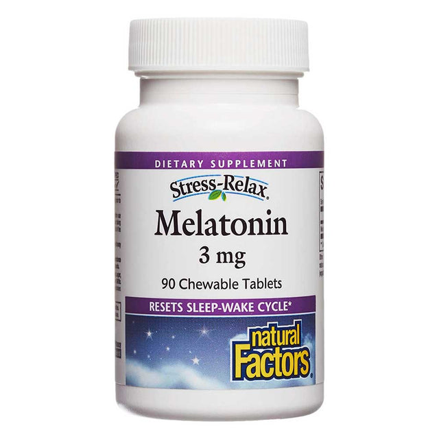 Natural Factors Melatonin, 3 mg, 90 Chewable Tablets - Natural Factors