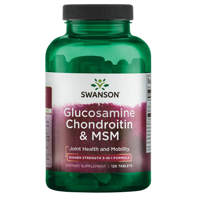 Swanson Glucosamine, Chondroitin and MSM, 120 Tablets - Swanson