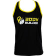 Premium Body Builder T-Shirt, Black & Yellow, S - Body Builder