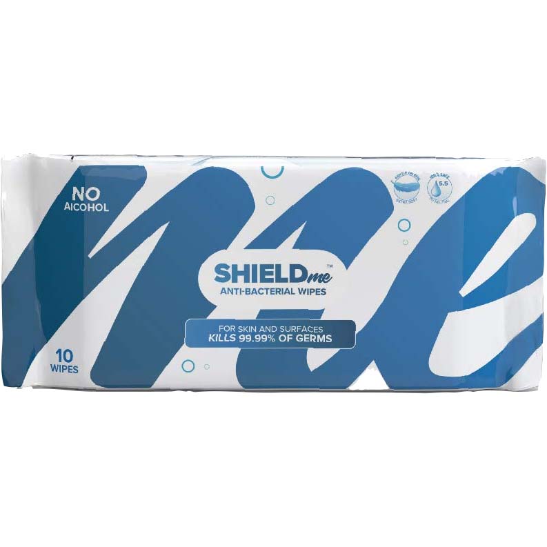 Shieldme Antibacterial Wipes, 10 Count - SHIELDme