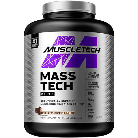 Muscletech Mass Tech, 7 LB, Chocolate Fudge Cake - Muscletech