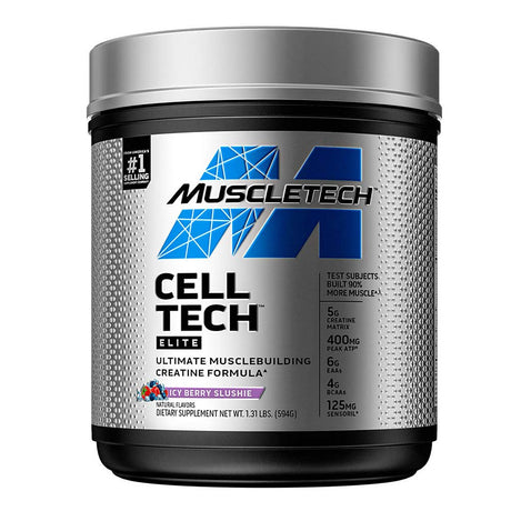 MuscleTech Cell Tech Elite Creatine Formula, Icy Berry Slushie, 1.3 Lb - Muscletech