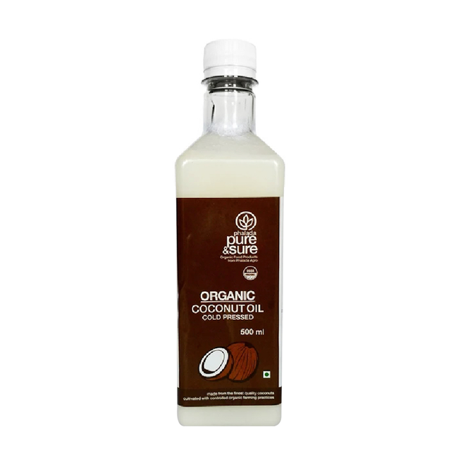 Pure & Sure Organic Cold Pressed Coconut Oil, 500 ML - Pure & Sure